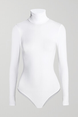 Fading Shine turtleneck bodysuit in gold - Wolford