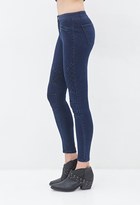Thumbnail for your product : Forever 21 Mid-Rise - Skinny Moto Jeans