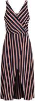 Thumbnail for your product : boohoo Wrap Front Tie Waist Striped Midaxi Dress
