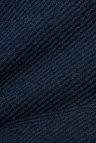 Thumbnail for your product : Rag & Bone Sunny Ribbed Cotton-blend Midi Dress - Midnight blue