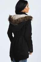 Thumbnail for your product : boohoo Alia Parka With Chunky Faux Fur Trim Hood