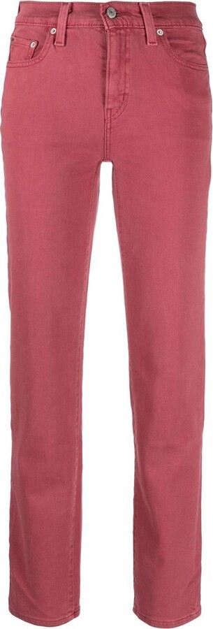 Levi´s ® 724™ Coated Straight Regular Waist Jeans Red