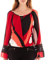Thumbnail for your product : XOXO Long-Sleeve Crochet Bell Blouse