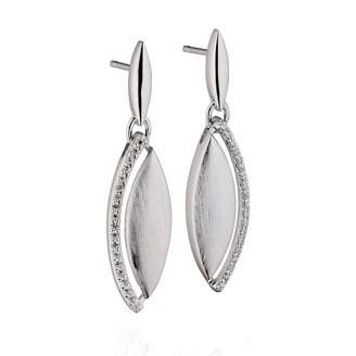 Fiorelli Silver Marquise and Pave Drop Earrings