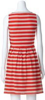 Thumbnail for your product : Elle TM striped eyelet fit & flare dress