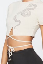 Thumbnail for your product : Forever 21 Snake Graphic Wraparound Baby Tee