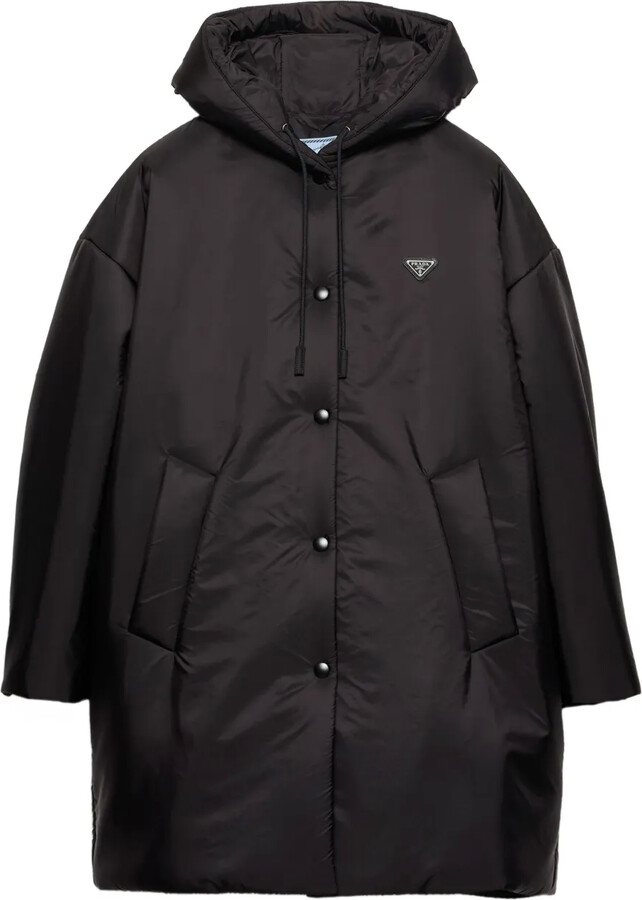 Prada Long Velour Duffle Coat - ShopStyle Prada Long Velour Duffle Coat - ShopStyle