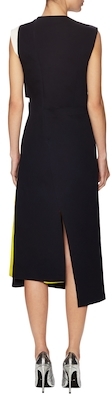 Jil Sander Colorblocked Asymmetrical Flared Dress