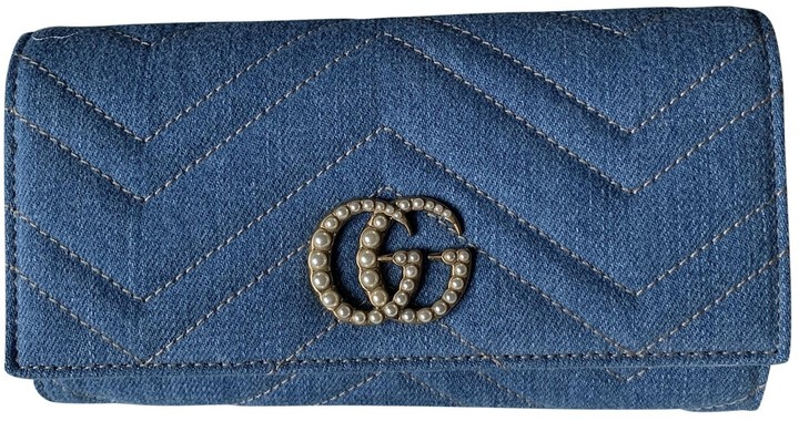 gucci denim wallet