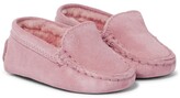 Thumbnail for your product : Tod's Junior Baby Gommino suede and shearling loafers