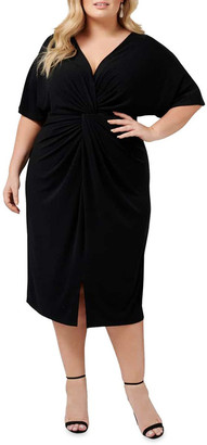 Forever New Curve Lisa Twist Front Jersey Curve Dress