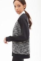 Thumbnail for your product : Forever 21 Marled Knit Bomber Jacket