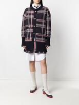 Thumbnail for your product : Thom Browne Check-Pattern Cardi-Coat
