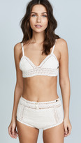 Thumbnail for your product : She Made Me Essential Cotton Crochet High Waist Bikini Bottoms
