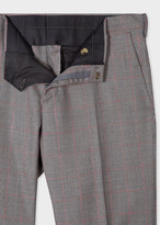 Thumbnail for your product : Paul Smith Men's Slim-Fit Light Blue And Taupe Check Wool Trousers
