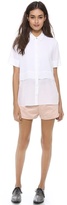 Thumbnail for your product : Alexander Wang T by Technical Memory Satin Track Shorts