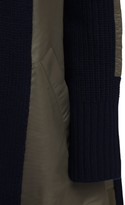 Thumbnail for your product : Sacai Knit Wool & Nylon Zip-up Long Cardigan