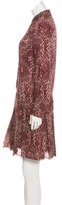 Haute Hippie Silk Long Sleeve Dress