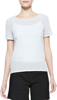 Thumbnail for your product : Theory Micro-Eyelet Short-Sleeve Top