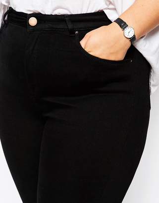 ASOS Curve CURVE Ridley Skinny Jean In Clean Black