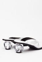 Thumbnail for your product : Nasty Gal Womens Play Ball Thong Clear Heels - White - 7