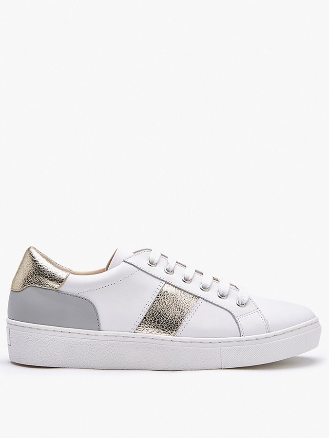 Mint Velvet Allie Metallic Side Stripe Trainers ShopStyle