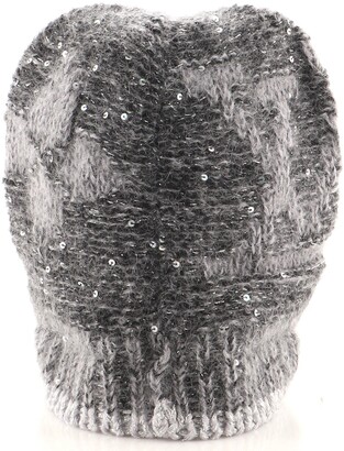 Louis Vuitton Bonnet Beanie Monogram Glitter Wool Blend XXL - ShopStyle Hats