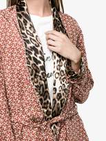 Thumbnail for your product : R 13 Contrast print smoking robe