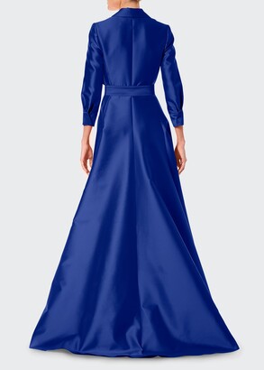 Carolina Herrera 3/4-Sleeve Suit Gown