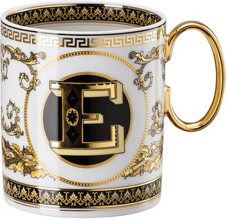 Versace Home Virtus Alphabet Mug with Handle - E
