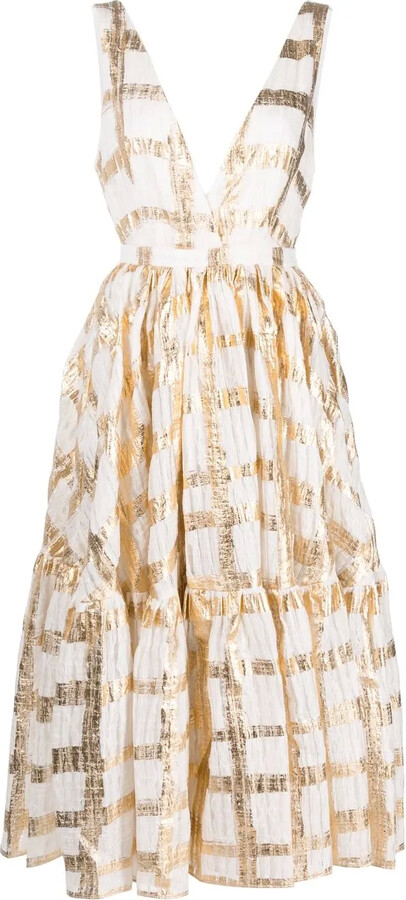 Rochas Flared Midi Dress