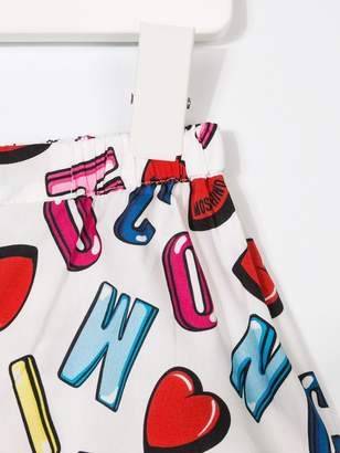 Moschino Kids letter motif shorts