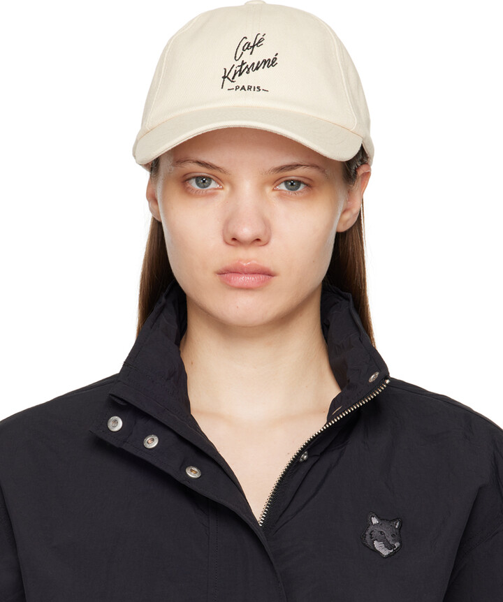 MAISON KITSUNÉ Off-White 'Café Kitsuné' Cap ShopStyle Hats