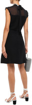 Thumbnail for your product : Sandro Amaryllis Embellished Satin-crepe And Georgette Mini Dress