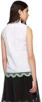 Thumbnail for your product : Prada White Sleeveless Poplin Shirt