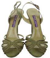 Thumbnail for your product : Ralph Lauren Purple Label Satin Multistrap Sandals