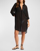 Thumbnail for your product : Seafolly Crinkle Twill Beach Coverup Shirt