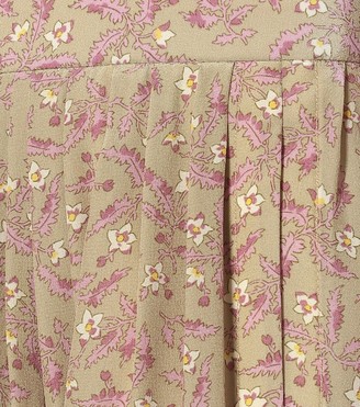 Chloé Floral high-rise silk shorts