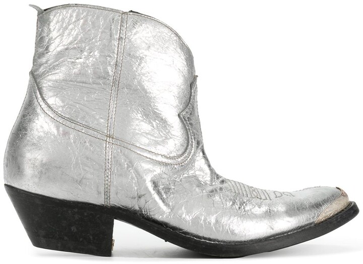 silver western boots