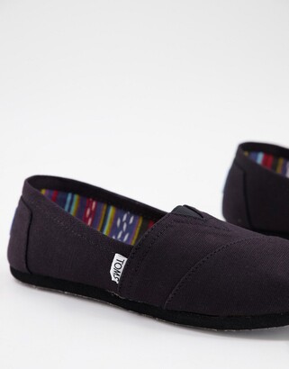Toms Alpargata canvas shoes with black sole