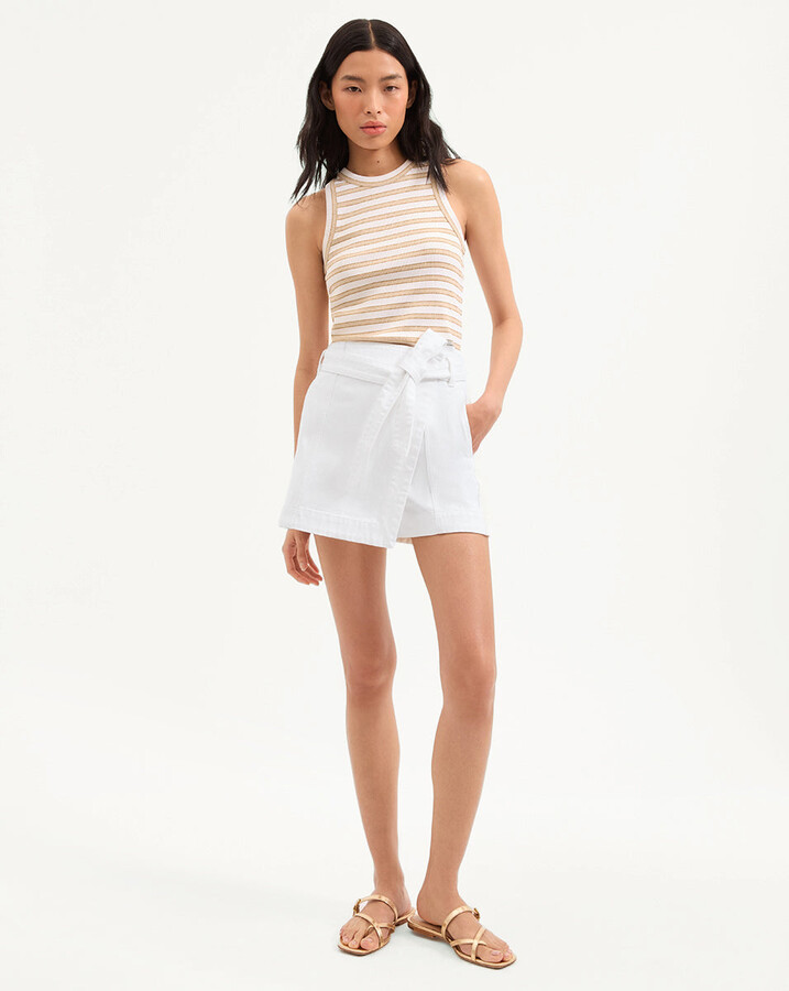 Veronica Beard Agee Belted Wrap Skort