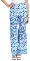 Thumbnail for your product : Romeo & Juliet Couture blue and pink woven tropical print pants