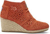 Thumbnail for your product : Toms Taupe Moroccan Cutout Women's Desert Wedges