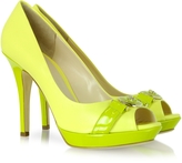 Thumbnail for your product : Versace Neon Yellow Leather Platform Pump