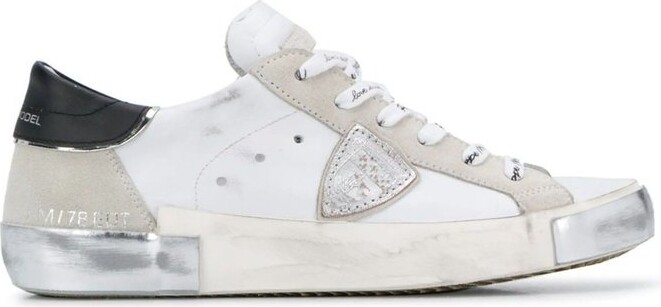 Philippe Model Prsx Dirt Marks Low-Top Sneakers