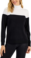 Thumbnail for your product : Karen Scott Women's Colorblocked Turtleneck Sweater, Created for Macy's