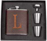 Thumbnail for your product : Cathy's Concepts Cathys Concepts 5-pc. Brown Leather Monogram Flask Set