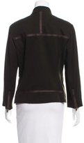 Thumbnail for your product : Donna Karan Leather-Trimmed Wool Jacket