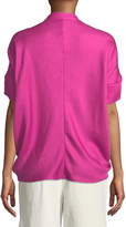 Thumbnail for your product : Zero Maria Cornejo Concave Short-Sleeve Draped Twill Woven Shirt