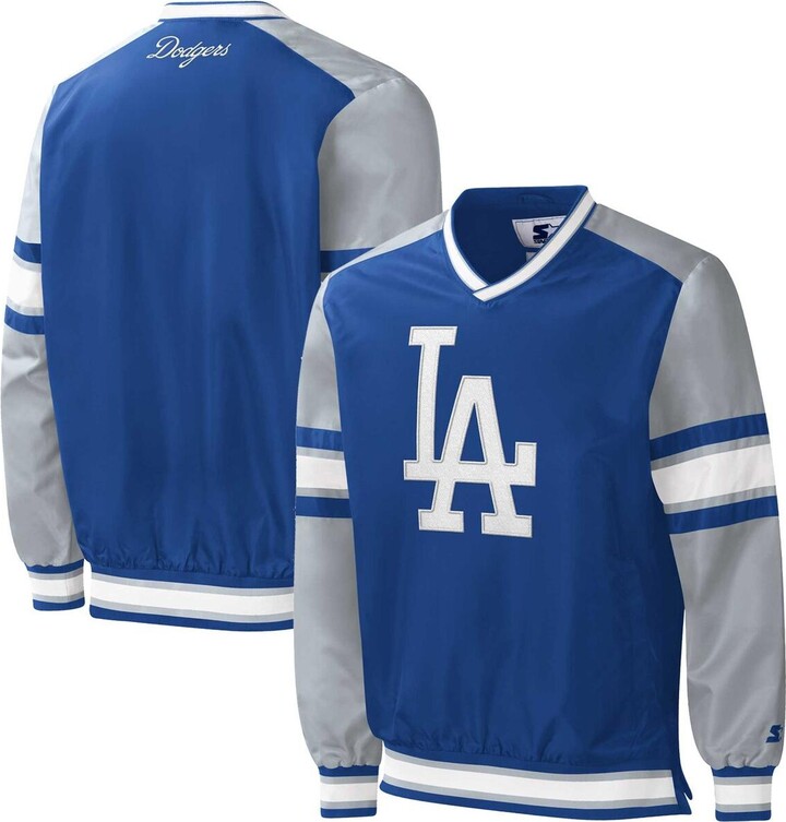 Men's Starter Royal Los Angeles Dodgers Yardline Pullover Windbreaker